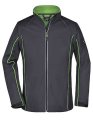Dames Softshell jas Daiber JN1121 Iron Grey-Groen